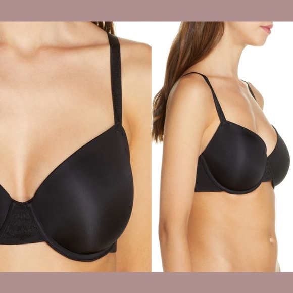 NWT Wacoal [ 32D US ] Lace Impression Underwire Contour‎ Bra Black - Picture 2 of 12